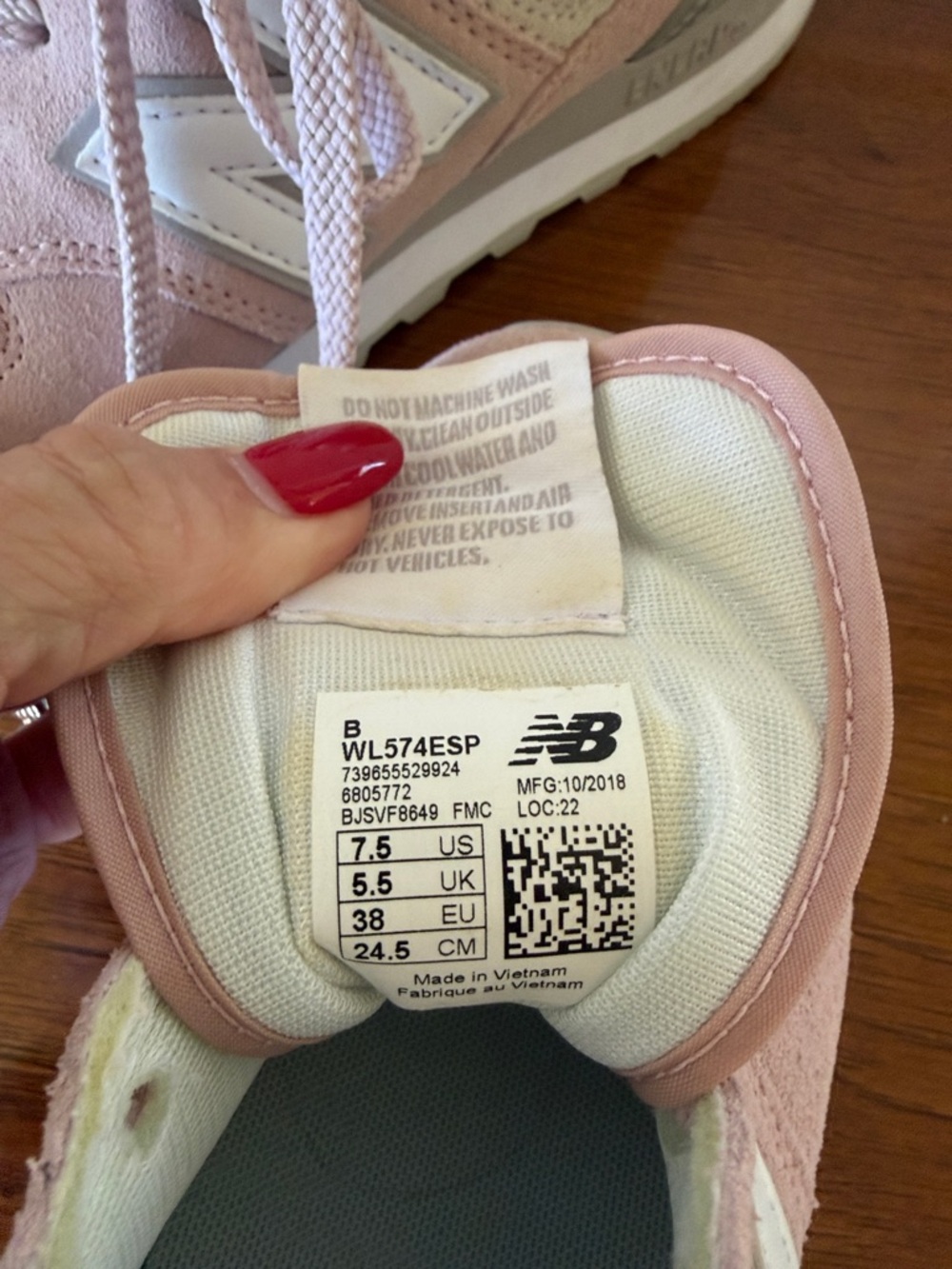 New Balance Women's Pink Classic 574 Size 7.5 - Picture 11 of 11